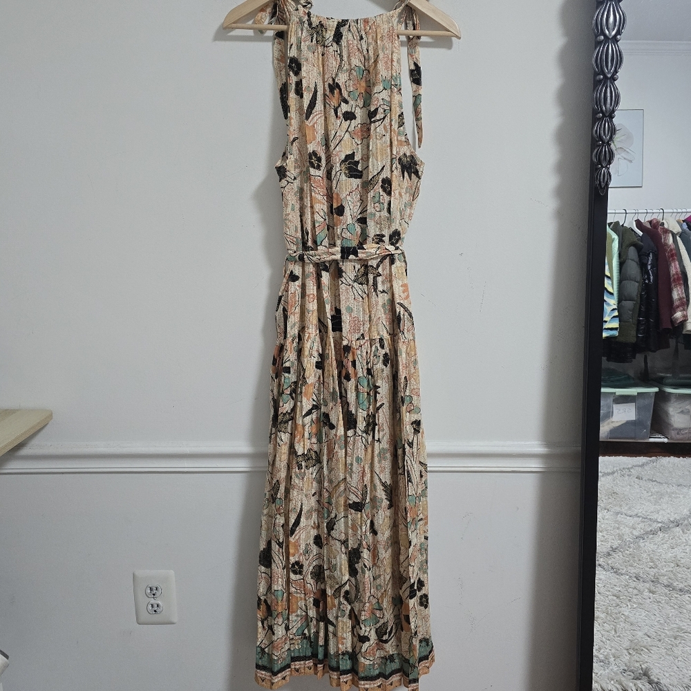 Ulla Johnson Samar printed sleevless ruffle hem midi dress nwot size 10 - Picture 8 of 8